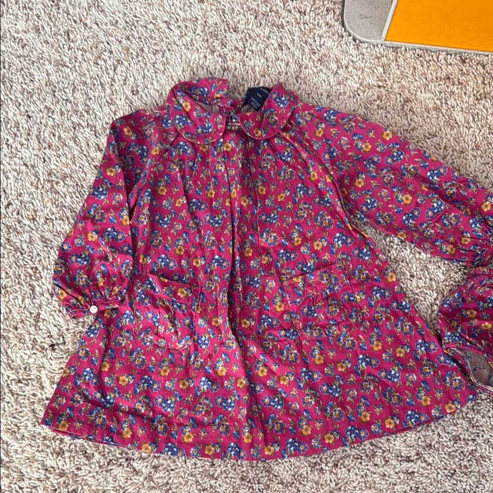 Ralph Lauren Kids Floral Dress - dark pink  and Blue